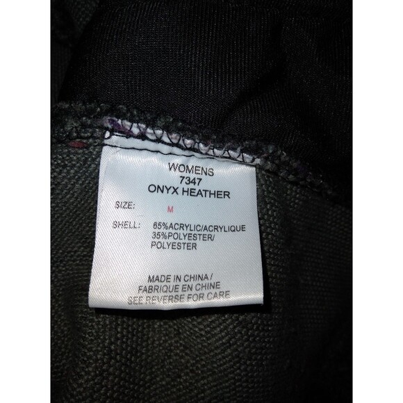 WOOLRICH ONYX Fleece Vest Size Medium Gray Black Toggle Button Sherpa Collared - Picture 5 of 6